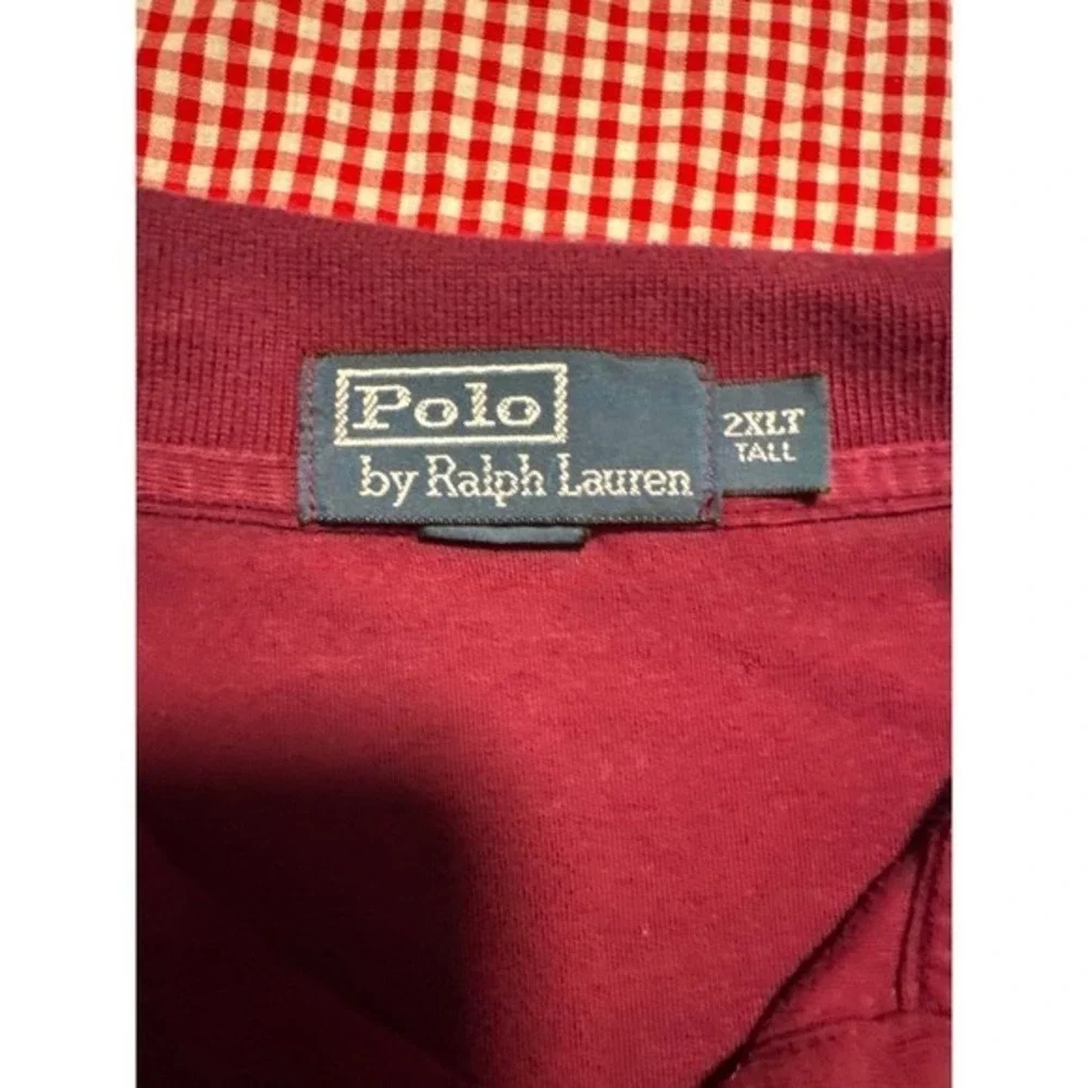 Polo Ralph Lauren Mens 2XLT Tall Burgundy Short Sleeve Classic Fit Polo Shirt
